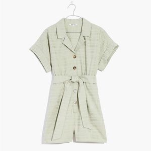 NWT Maxwell Seersucker Camp Romper Sage Green